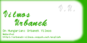 vilmos urbanek business card